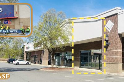 Storefront available for lease at Southpoint Shoppes II in Fredericksburg.